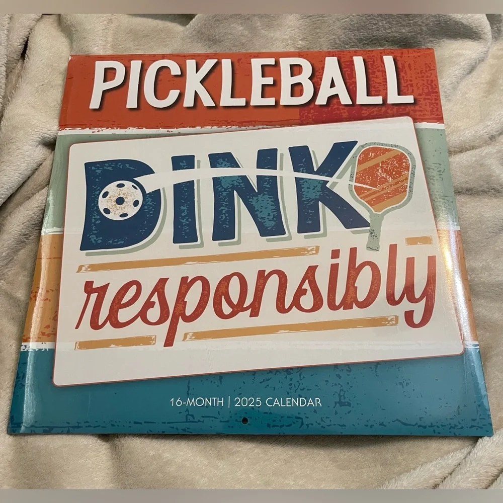 Pickleball 2025 Wall Calendar, 12